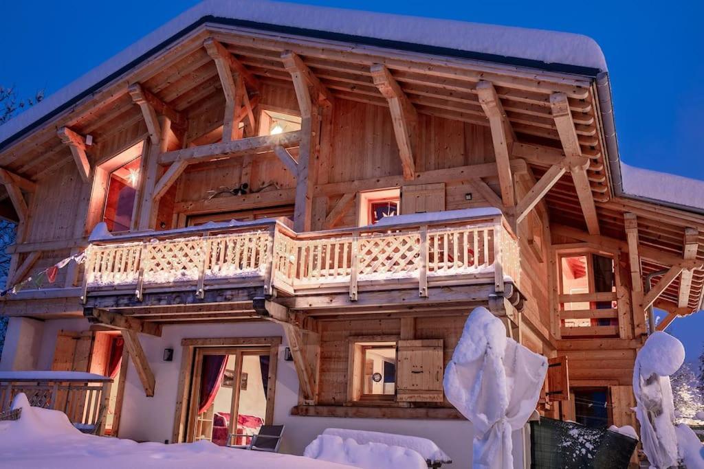 Charmant Appartement Dans Chalet, Coeur De Megève Extérieur photo