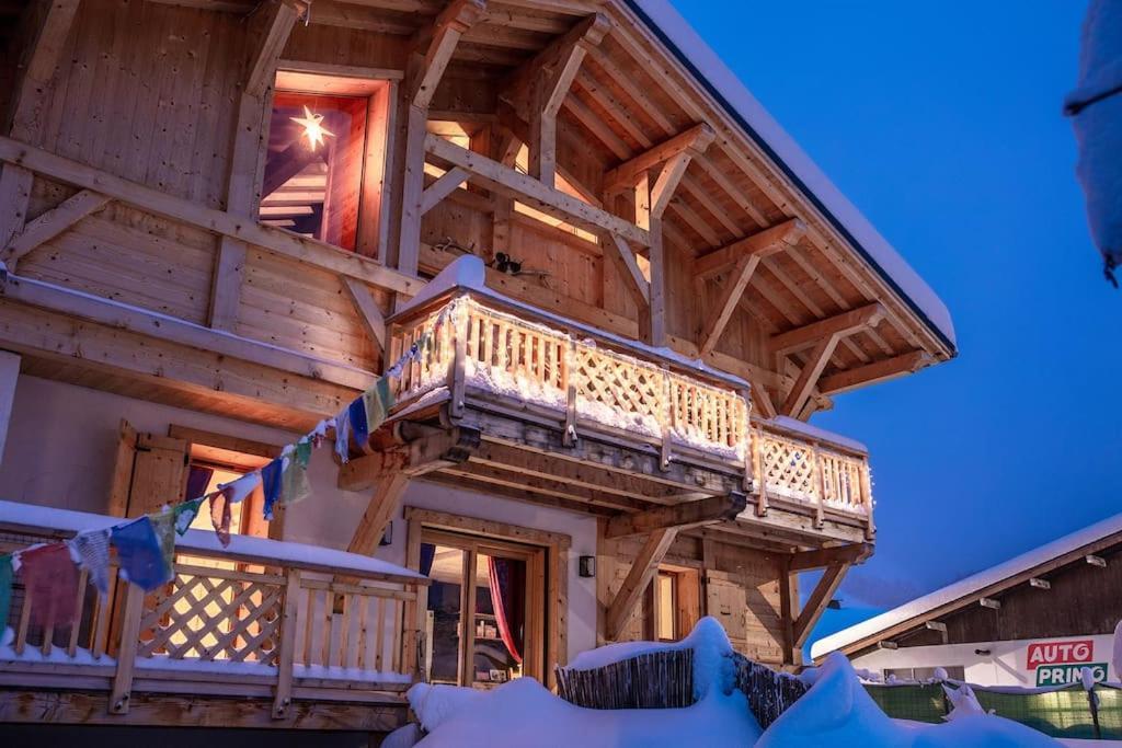 Charmant Appartement Dans Chalet, Coeur De Megève Extérieur photo