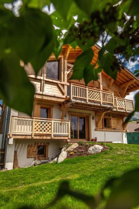 Charmant Appartement Dans Chalet, Coeur De Megève Extérieur photo