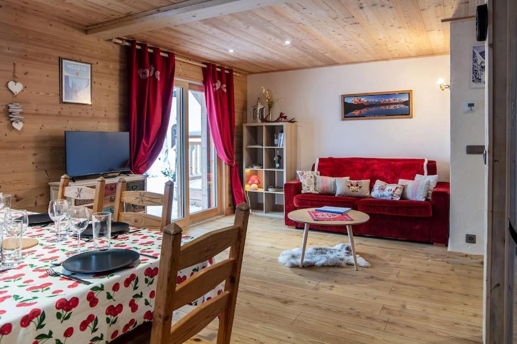 Charmant Appartement Dans Chalet, Coeur De Megève Extérieur photo