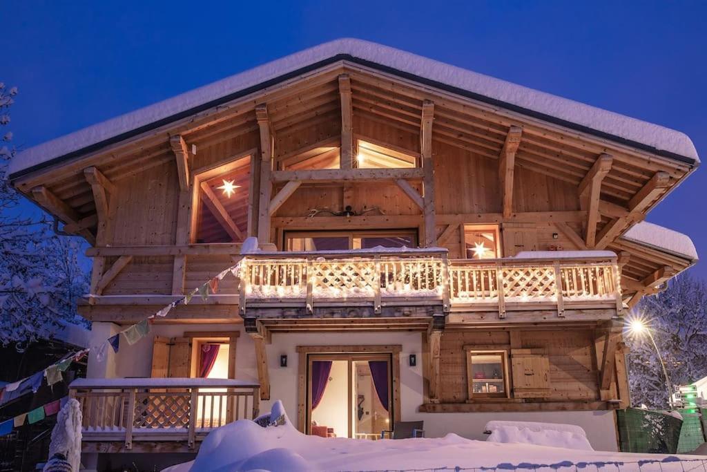 Charmant Appartement Dans Chalet, Coeur De Megève Extérieur photo